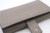 Authentic FENDI Peeka Boo Long Wallet Purse Leather Gray Box 5283C