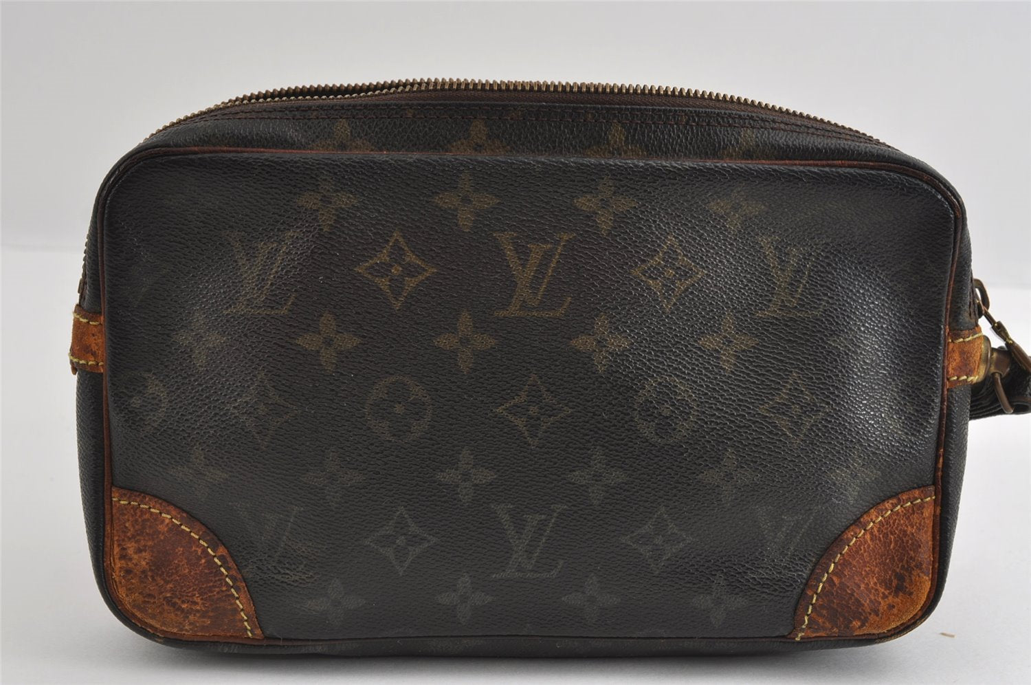 Authentic Louis Vuitton Monogram Marly Dragonne GM M51825 Clutch Bag Junk 5286I