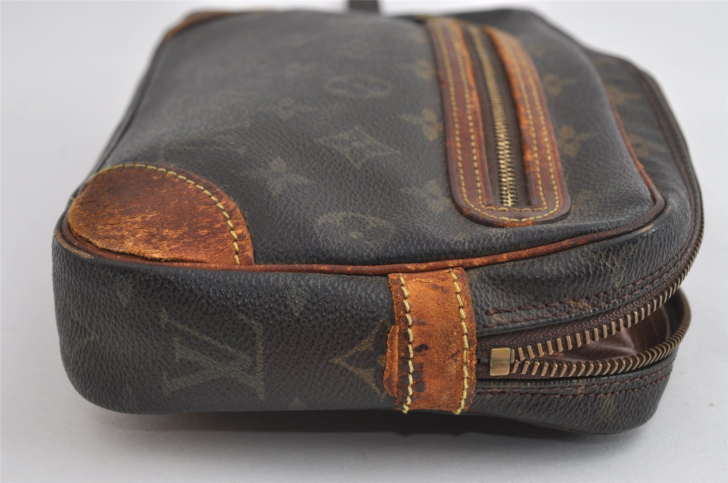 Authentic Louis Vuitton Monogram Marly Dragonne GM M51825 Clutch Bag Junk 5286I