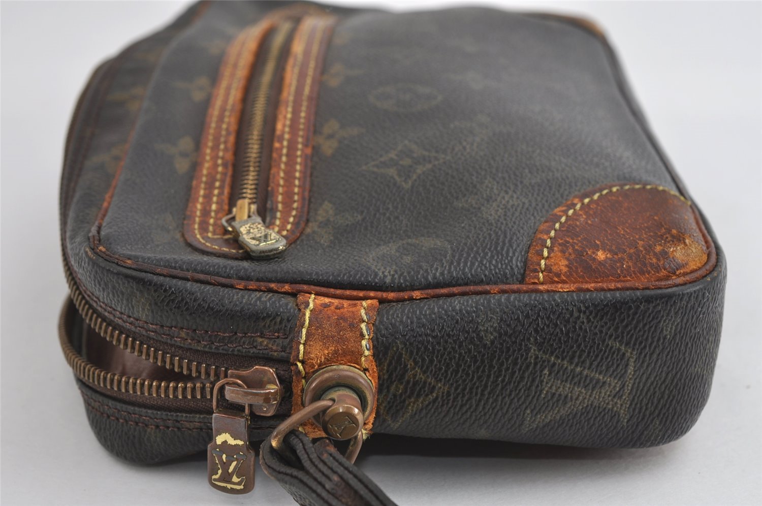 Authentic Louis Vuitton Monogram Marly Dragonne GM M51825 Clutch Bag Junk 5286I