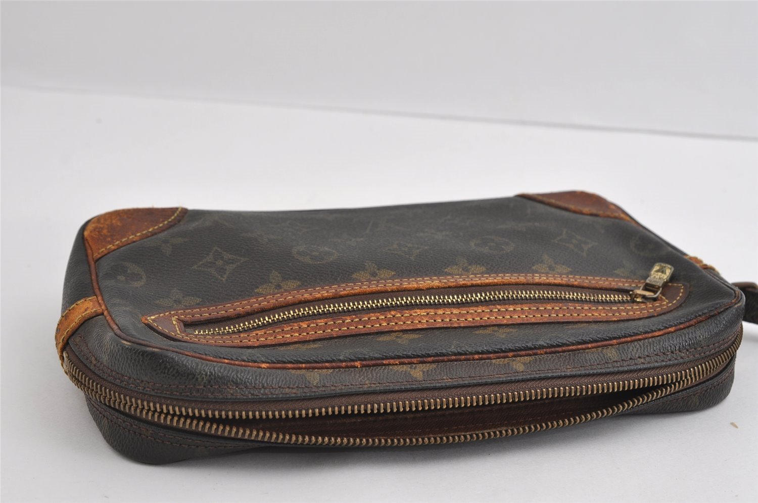 Authentic Louis Vuitton Monogram Marly Dragonne GM M51825 Clutch Bag Junk 5286I