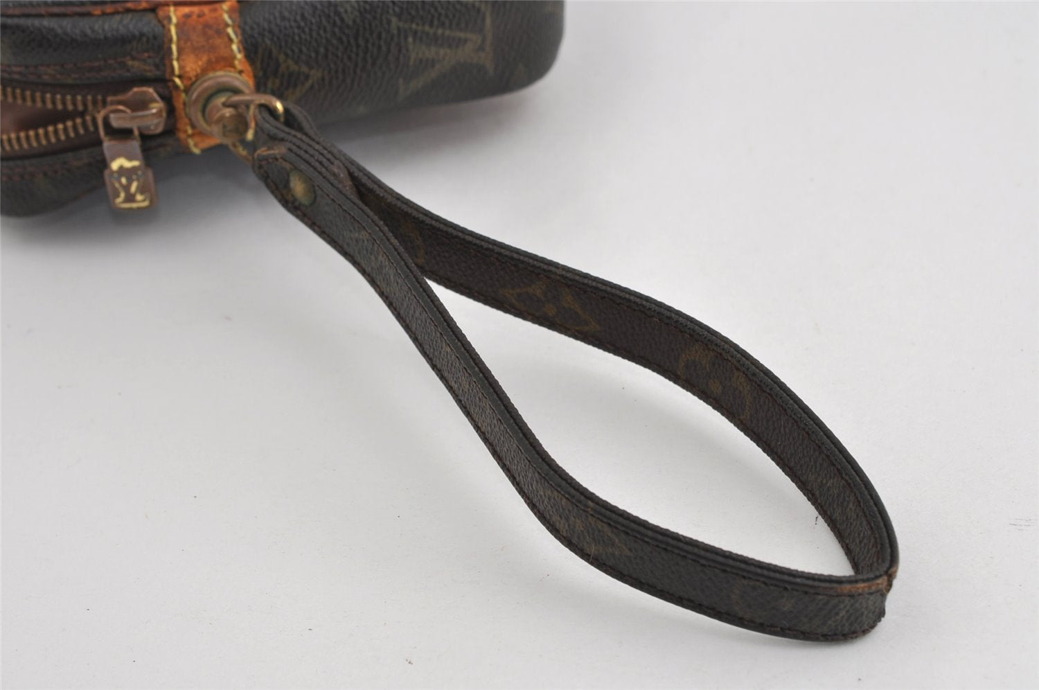 Authentic Louis Vuitton Monogram Marly Dragonne GM M51825 Clutch Bag Junk 5286I