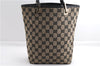 Authentic GUCCI Shoulder Tote Bag Purse GG Canvas Leather 0021099 Black 5287E