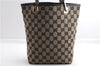 Authentic GUCCI Shoulder Tote Bag Purse GG Canvas Leather 0021099 Black 5287E