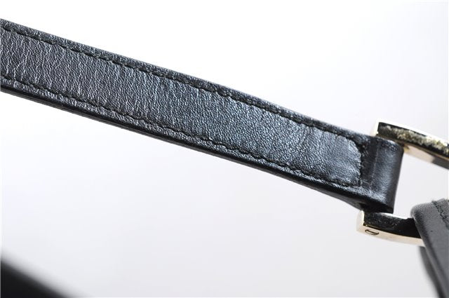 Authentic GUCCI Shoulder Tote Bag Purse GG Canvas Leather 0021099 Black 5287E