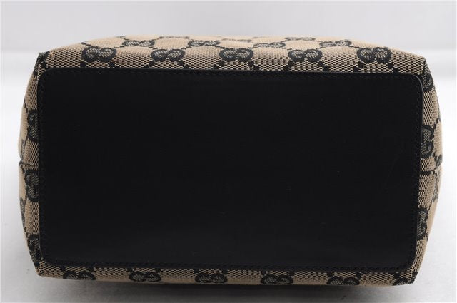Authentic GUCCI Shoulder Tote Bag Purse GG Canvas Leather 0021099 Black 5287E