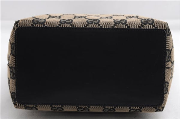 Authentic GUCCI Shoulder Tote Bag Purse GG Canvas Leather 0021099 Black 5287E