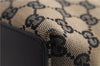 Authentic GUCCI Shoulder Tote Bag Purse GG Canvas Leather 0021099 Black 5287E