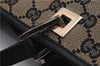 Authentic GUCCI Shoulder Tote Bag Purse GG Canvas Leather 0021099 Black 5287E