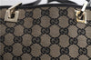 Authentic GUCCI Shoulder Tote Bag Purse GG Canvas Leather 0021099 Black 5287E