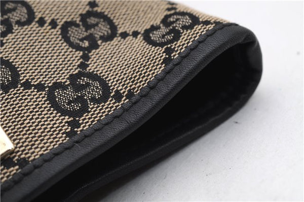 Authentic GUCCI Shoulder Tote Bag Purse GG Canvas Leather 0021099 Black 5287E