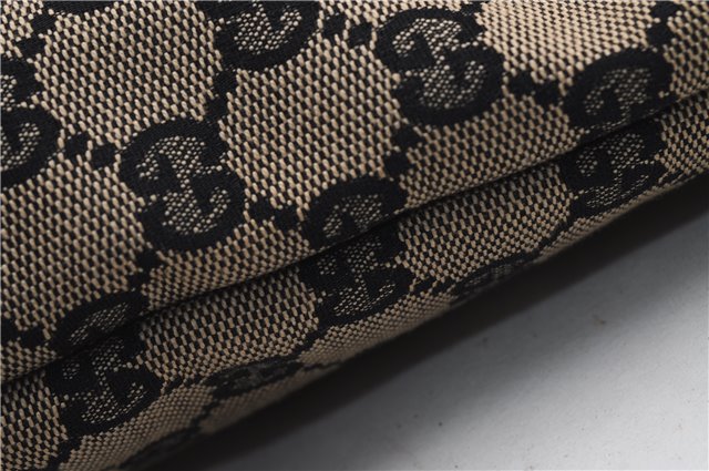 Authentic GUCCI Shoulder Tote Bag Purse GG Canvas Leather 0021099 Black 5287E