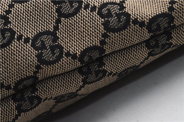 Authentic GUCCI Shoulder Tote Bag Purse GG Canvas Leather 0021099 Black 5287E