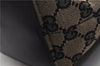 Authentic GUCCI Shoulder Tote Bag Purse GG Canvas Leather 0021099 Black 5287E