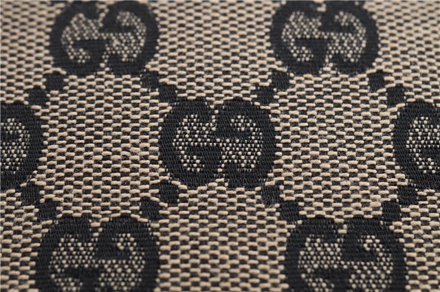 Authentic GUCCI Shoulder Tote Bag Purse GG Canvas Leather 0021099 Black 5287E