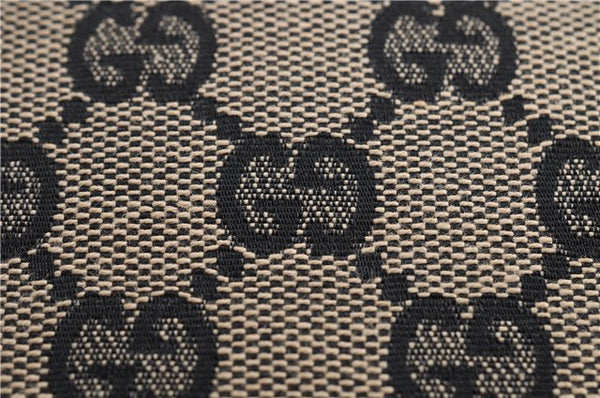 Authentic GUCCI Shoulder Tote Bag Purse GG Canvas Leather 0021099 Black 5287E