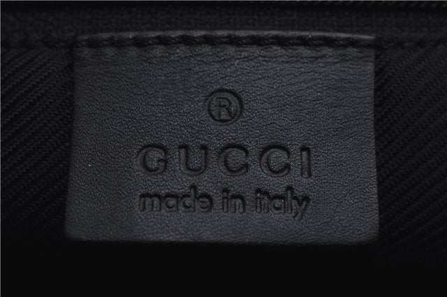 Authentic GUCCI Shoulder Tote Bag Purse GG Canvas Leather 0021099 Black 5287E