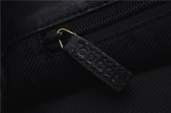 Authentic GUCCI Shoulder Tote Bag Purse GG Canvas Leather 0021099 Black 5287E