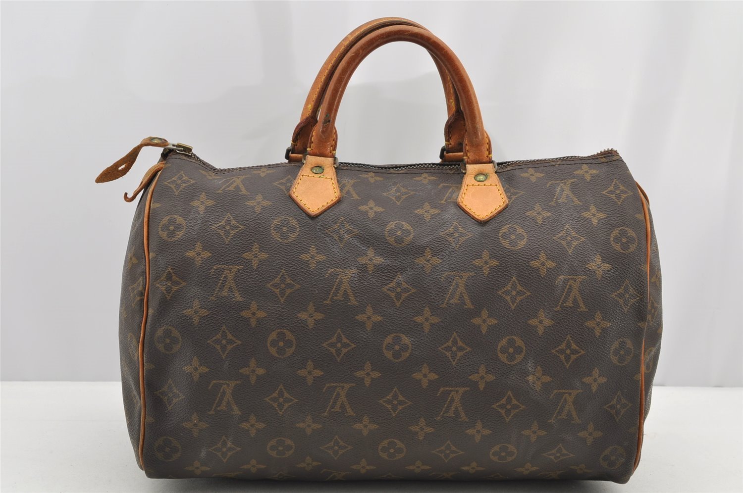 Authentic Louis Vuitton Monogram Speedy 35 Hand Boston Bag M41524 LV Junk 5287I