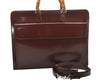 Authentic GUCCI Bamboo 2Way Briefcase Business Bag Leather Brown 5288I