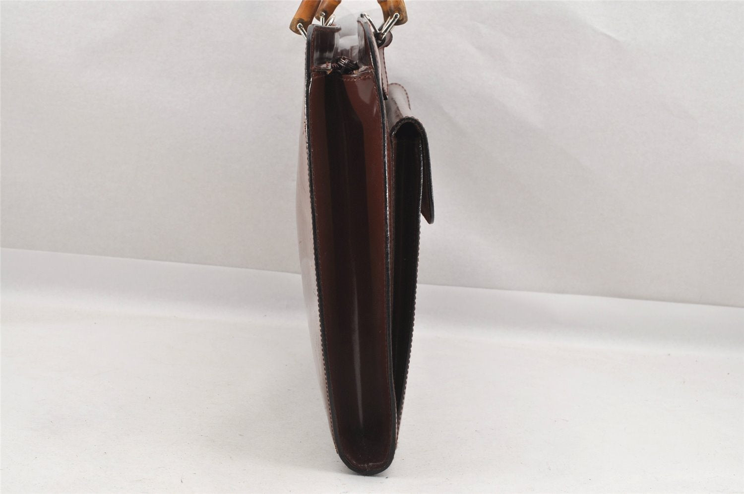 Authentic GUCCI Bamboo 2Way Briefcase Business Bag Leather Brown 5288I