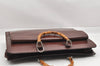 Authentic GUCCI Bamboo 2Way Briefcase Business Bag Leather Brown 5288I