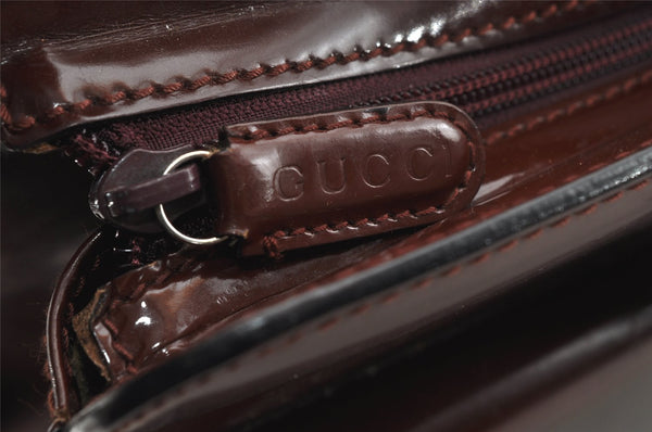 Authentic GUCCI Bamboo 2Way Briefcase Business Bag Leather Brown 5288I