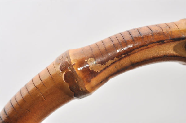 Authentic GUCCI Bamboo 2Way Briefcase Business Bag Leather Brown 5288I