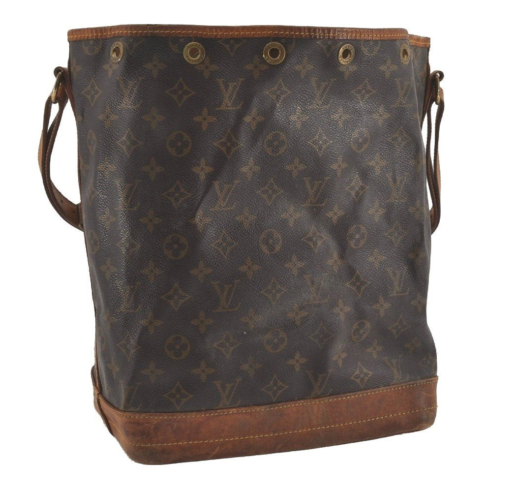 Authentic Louis Vuitton Monogram Noe Shoulder Drawstring Bag M42224 LV 5289I