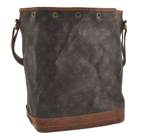 Authentic Louis Vuitton Monogram Noe Shoulder Drawstring Bag M42224 LV 5289I