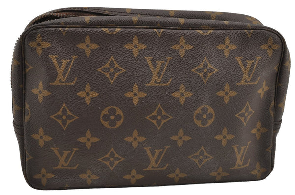 Auth Louis Vuitton Monogram Trousse Toilette 23 Clutch Bag M47524 Junk 5290I