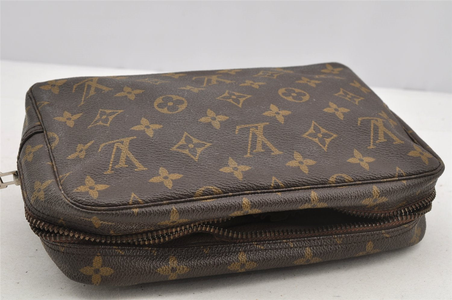 Auth Louis Vuitton Monogram Trousse Toilette 23 Clutch Bag M47524 Junk 5290I