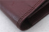 Authentic Cartier Must de Cartier Clutch Bag Leather Bordeaux Red 5292C