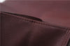 Authentic Cartier Must de Cartier Clutch Bag Leather Bordeaux Red 5292C