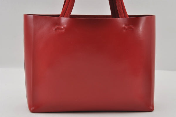 Authentic PRADA Vitello Shoppin Leather Nappa Shoulder Tote Bag B9029 Red 5292I