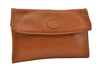 Authentic GUCCI Vintage Clutch Hand Bag Purse Leather Brown 5293I