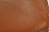 Authentic GUCCI Vintage Clutch Hand Bag Purse Leather Brown 5293I