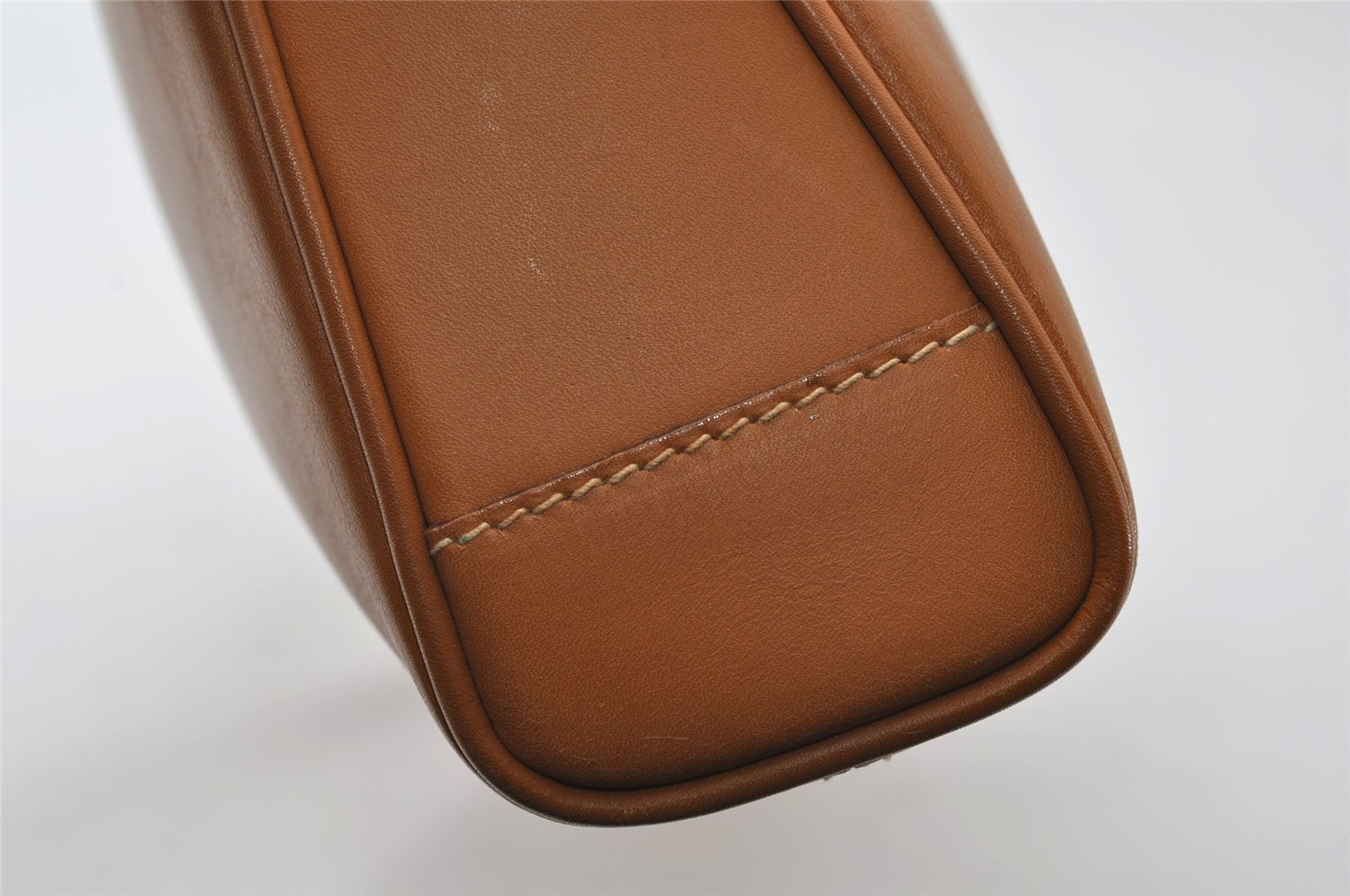 Authentic GUCCI Vintage Clutch Hand Bag Purse Leather Brown 5293I