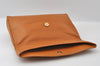 Authentic GUCCI Vintage Clutch Hand Bag Purse Leather Brown 5293I