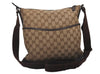 Authentic GUCCI Shoulder Cross Body Bag GG Canvas Leather 145857 Brown 5294I