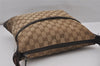 Authentic GUCCI Shoulder Cross Body Bag GG Canvas Leather 145857 Brown 5294I
