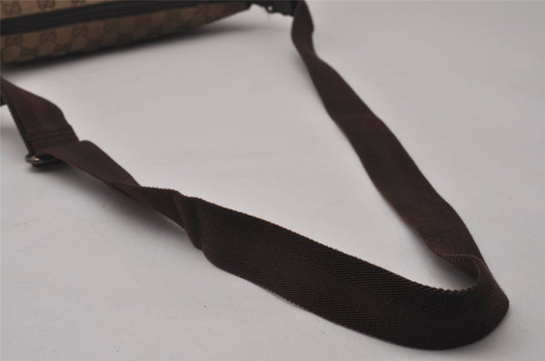 Authentic GUCCI Shoulder Cross Body Bag GG Canvas Leather 145857 Brown 5294I