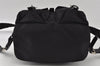 Authentic PRADA VELA Nylon Tessuto Leather Backpack Purse B6677 Black 5298I