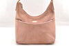 Authentic GUCCI Vintage Shoulder Hand Bag Purse Suede Leather Pink 5301I