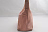 Authentic GUCCI Vintage Shoulder Hand Bag Purse Suede Leather Pink 5301I