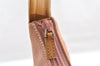 Authentic GUCCI Vintage Shoulder Hand Bag Purse Suede Leather Pink 5301I