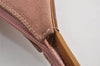 Authentic GUCCI Vintage Shoulder Hand Bag Purse Suede Leather Pink 5301I