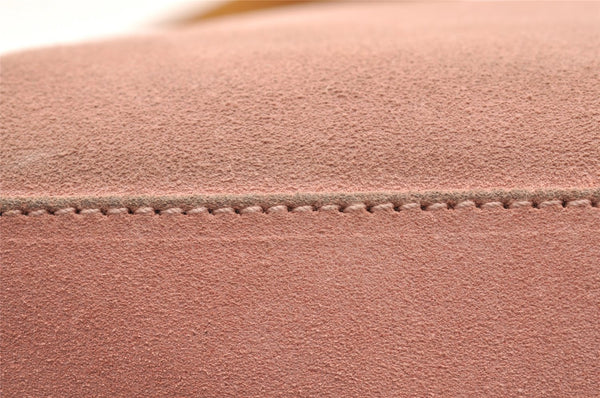 Authentic GUCCI Vintage Shoulder Hand Bag Purse Suede Leather Pink 5301I