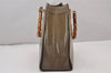 Authentic GUCCI Vintage Bamboo Shoulder Tote Bag Leather 0028260 Brown 5304I