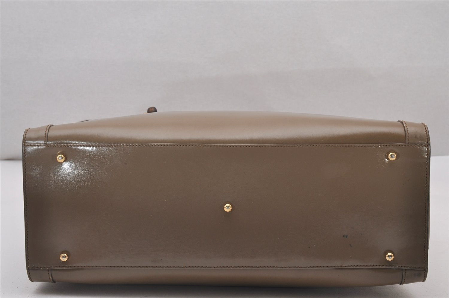 Authentic GUCCI Vintage Bamboo Shoulder Tote Bag Leather 0028260 Brown 5304I